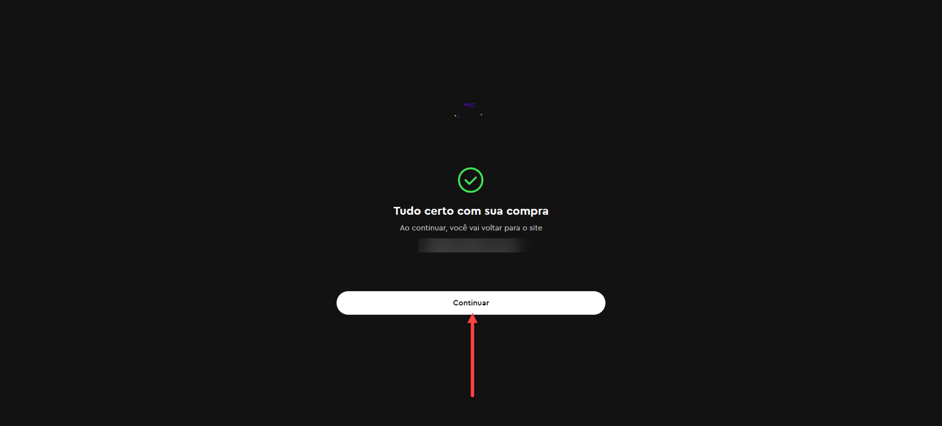 Tela do link de pagamento da InfinitePay gerado a partir de um pedido no catálogo digital do sistema SMB Store, exibindo o exemplo de confirmação de um pagamento via PIX.